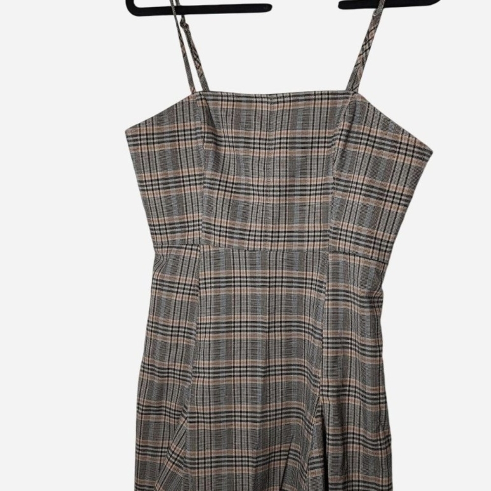 Pre-owned Urban Outfitters Blue Plaid Mini Dress - Picture 2 of 7